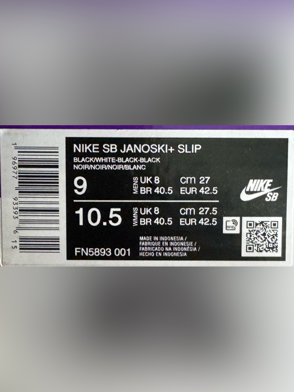 New Nike SB Janoski Slip Ons size 9 men - Picture 7 of 7
